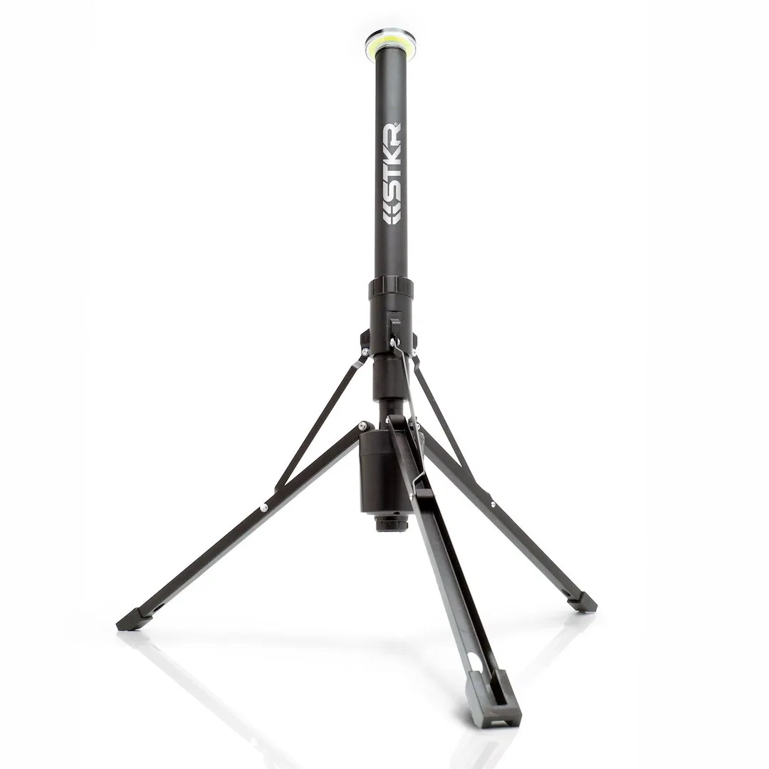 14207 – STKR CONCEPT Camp Site Light, Telescoping Tripod Base Extends From 25.5 Inch To 10 Feet High Rechargeable Lit...